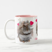 甘いリスの母の日 ツートーンマグカップ (左)