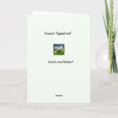 甘いリスは感謝していしています サンキューカード (裏面)