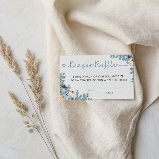 甘いリトルカボキンブルー秋おむつラッフル エンクロージャーカード