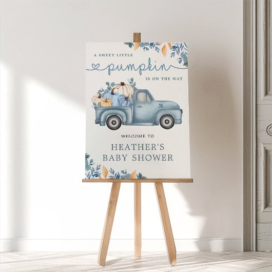 甘いリトルカボチャ秋の赤ちゃんシャワーへようこそ ポスター