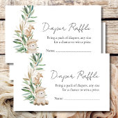 甘いリトルラムグリーンおむつラッフルカード エンクロージャーカード