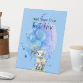 甘いリトルラムブルーアジサイ自分の言葉を追加 台座サイン (インサイチュ)