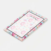 甘いリマインダードーナツマカロンとカップケーキパターン ポストイット (アングル)