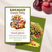 甘いリンゴの収穫地元で育てられた赤ちゃんシャワー 招待状