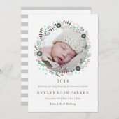 甘いリース誕生のお知らせ 案内状 (正面/裏面)