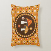 甘いレトロキノコと花 アクセントクッション (正面(垂直))