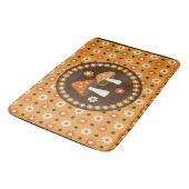 甘いレトロキノコと花 バスマット (アングル)