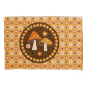 甘いレトロキノコと花 枕カバー (正面左)