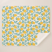 甘いレモンの枝のパターン シェルパブランケット (正面(横))