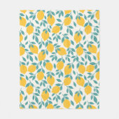 甘いレモンの枝のパターン フリースブランケット (正面)