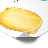 甘いレモン柑橘類フルーツベビーシャワーウェルカム ポスター (角)