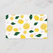 甘いレモン赤ちゃんシャワーおむつラッフル エンクロージャーカード (裏面)