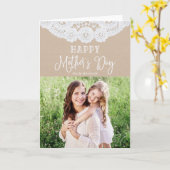 甘いレース |母の日の写真グリーティングカード カード (黄色い花)