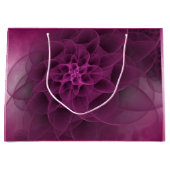 甘いロマンスの赤紫の大理石 ラージペーパーバッグ (正面)