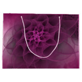 甘いロマンスの赤紫の大理石 ラージペーパーバッグ (裏面)