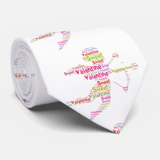 甘いロマンチックおもしろいハッピーバレンタインラブキューピッド ネクタイ (ロール)