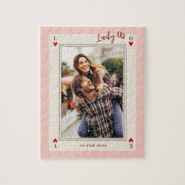 甘いロマンチックかわいいレトロバレンタインデーのギフト写真 ジグソーパズル