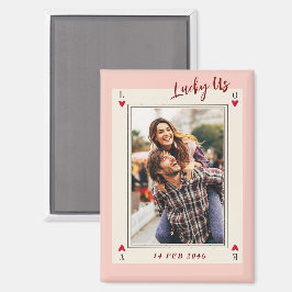 甘いロマンチックかわいいレトロバレンタインデーのギフト写真 マグネット