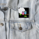 甘いロマンチックなフクロウ 缶バッジ (インサイチュ)