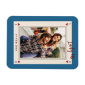 甘いロマンチックなレトロバレンタインのギフト写真 マグネット (横)