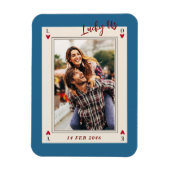 甘いロマンチックなレトロバレンタインのギフト写真 マグネット (縦)