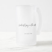 甘いロマンチックなレトロ写真バレンタインの贈り物 フロストグラスビールジョッキ (正面右)