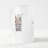 甘いロマンチックなレトロ写真バレンタインの贈り物 フロストグラスビールジョッキ (正面左)