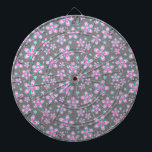 甘いロマンチックな抽象芸術ピンクの花のパターン ダーツボード<br><div class="desc">甘いロマンチックな抽象芸術ピンクの花のパターン</div>