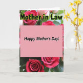 甘いローズブーケの母の日カード カード (黄色い花)