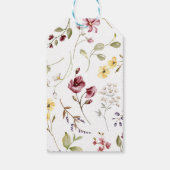 甘いワイルドフラワーの赤ちゃんシャワー ギフトタグ (裏面)