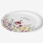 甘いワイルドフラワーの赤ちゃんシャワー ペーパープレート (アングル)