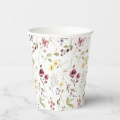 甘いワイルドフラワーの赤ちゃんシャワー 紙コップ (右)