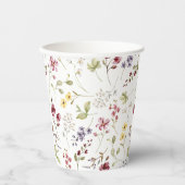 甘いワイルドフラワーの赤ちゃんシャワー 紙コップ (正面)