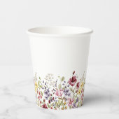 甘いワイルドフラワーの赤ちゃんシャワー 紙コップ (裏面)
