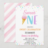 甘いワンのアイスクリーム招待状 招待状 (正面/裏面)