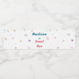 甘いワンドーナツ可愛カラフルい ペットボトルラベル