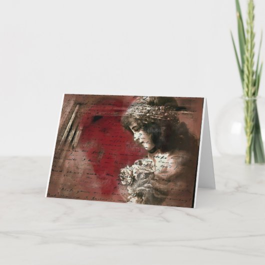 甘いヴィンテージのバレンタインカード シーズンカード (正面)