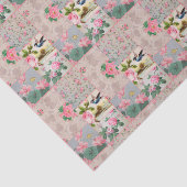 甘いヴィンテージの壁紙のコラージュのティッシュペーパー 薄葉紙 (詳細)