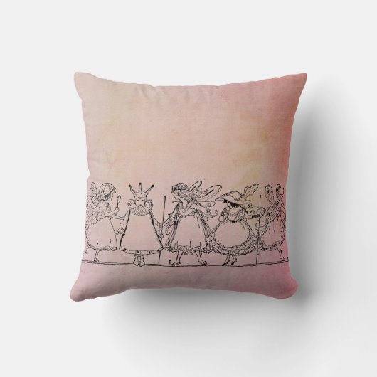 甘いヴィンテージの妖精の国 クッション (裏面)