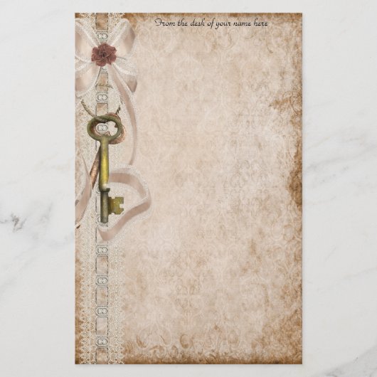 甘いヴィンテージの文房具 便箋 (正面)