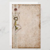 甘いヴィンテージの文房具 便箋 (正面/裏面)