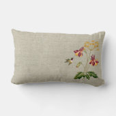 甘いヴィンテージの花のハチドリの植物園 ランバークッション (裏面)