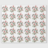 甘いヴィンテージの花のハチドリの組 ラッピングペーパー (フラット)