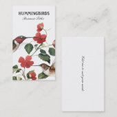 甘いヴィンテージの花のハチドリの組 名刺 (正面/裏面)