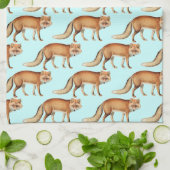 甘いヴィンテージキツネベビーシャワーギフト キッチンタオル (折り畳み)