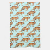 甘いヴィンテージキツネベビーシャワーギフト キッチンタオル (縦)