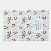 甘いヴィンテージキツネベビーシャワーギフト キッチンタオル (横)