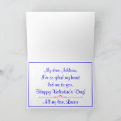 甘いヴィンテージキャンパモダンーフラワーハッピーバレンタイン カード (内部)