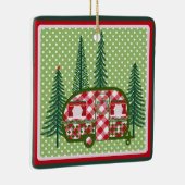 甘いヴィンテージキャンパートレーラークリスマス セラミックオーナメント (右)