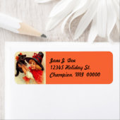 甘いヴィンテージハロウィーンウィッチブラックキットンラベル ラベル (インサイチュ)